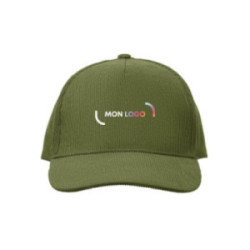 Casquette 5 pans en velours côtelé