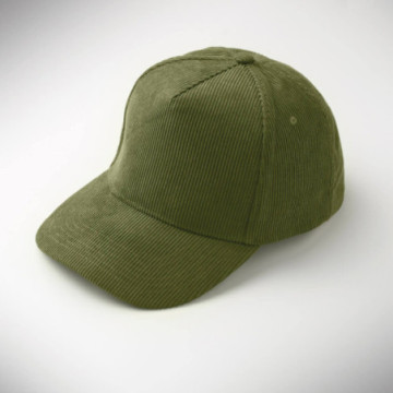 Casquette 5 pans en velours côtelé