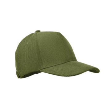 Casquette 5 pans en velours côtelé