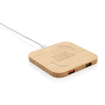Chargeur à induction en bambou FSC 10 W