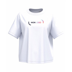 Tee-shirt oversize femme en coton bio Native Spirit® Loom blanc