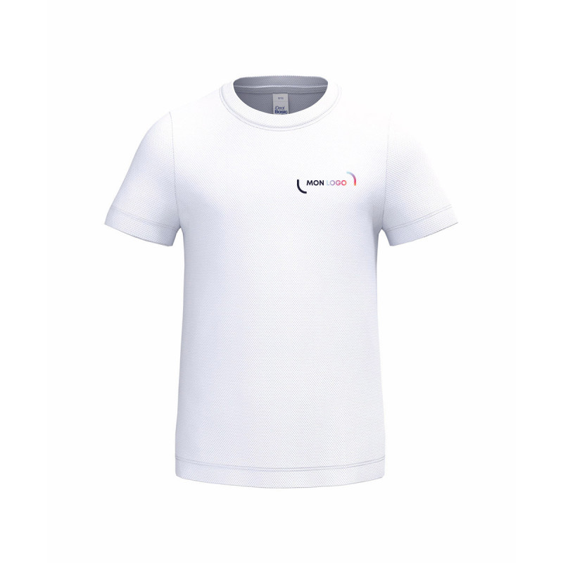 Tee-shirt de sport respirant enfant iDeal Basic® Mercury blanc