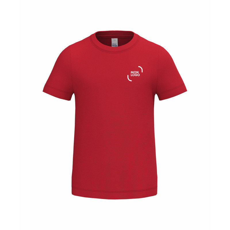 Tee-shirt de sport respirant enfant iDeal Basic® Mercury blanc