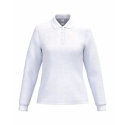 Polo manches longues femme LSL iDeal Basic® Mercia blanc