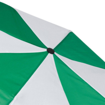 Parapluie pliable ouverture & fermeture manuelles vert/blanc