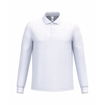 Polo manches longues homme LSL iDeal Basic® Mercia blanc