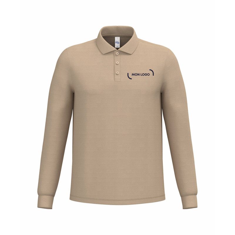 Polo manches longues homme iDeal Basic® Ceryn couleur