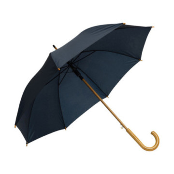 Parapluie canne ouverture automatique bleu marine