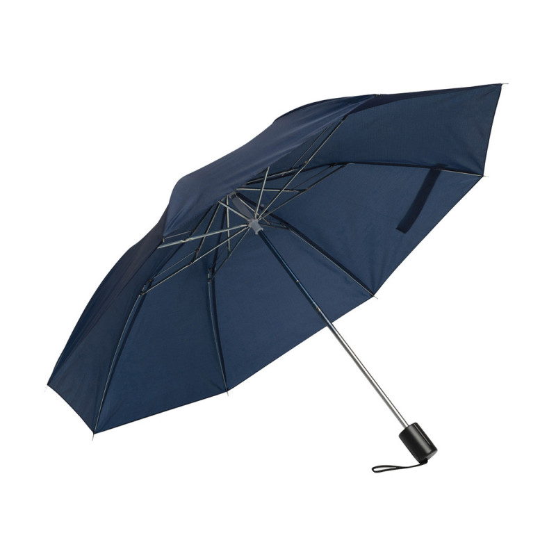 Parapluie pliable ouverture & fermeture manuelles bleu marine