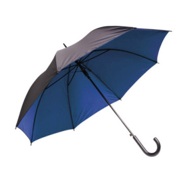 Parapluie canne ouverture automatique noir/bleu