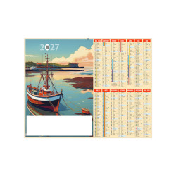 Calendrier bancaire rigide  medium 43x33,5 cm marquage quadri