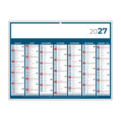 Calendrier classique medium bleu 42x32 cm marquage 1 couleur