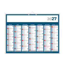 Calendrier classique bleu 55x40,5 cm marquage 1 couleur