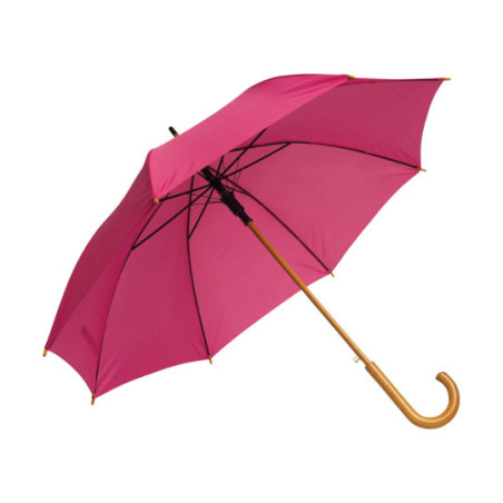 Parapluie canne ouverture automatique rose foncé