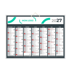 Calendrier classique anthracite 55x40,5 cm marquage 1 couleur