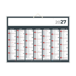 Calendrier classique anthracite 55x40,5 cm marquage 1 couleur