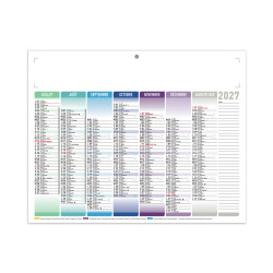 Calendrier bancaire mini 26,5x21 cm marquage 1 couleur