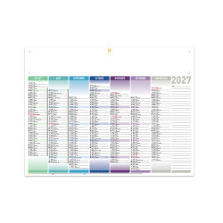 Calendrier bancaire medium 42x32 cm marquage 1 couleur