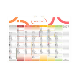 Calendrier bancaire standard 55x40,5 cm marquage quadri
