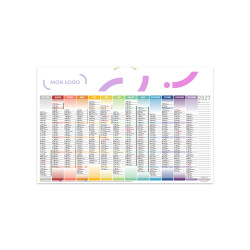Calendrier bancaire maxi avec dos blanc 65x43 cm
