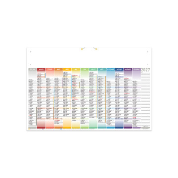 Calendrier bancaire maxi avec dos blanc 65x43 cm