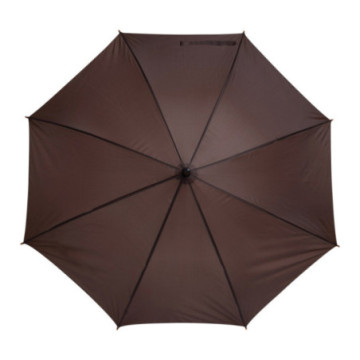 Parapluie canne ouverture automatique marron foncé