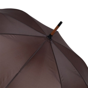 Parapluie canne ouverture automatique marron foncé