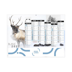 Calendrier bancaire rigide mini 27x20,8 cm marquage 1 couleur