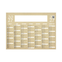 Calendrier bancaire rigide midi 43x33,5 cm marquage 1 couleur