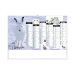 Calendrier bancaire rigide mini 27x20,8 cm marquage 1 couleur