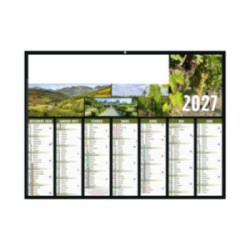 Calendrier bancaire rigide standard 55x40,5 cm marquage 1 couleur