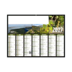 Calendrier bancaire rigide standard 55x40,5 cm marquage 1 couleur