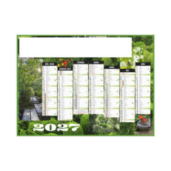 Calendrier bancaire rigide midi 43x33,5 cm marquage quadri