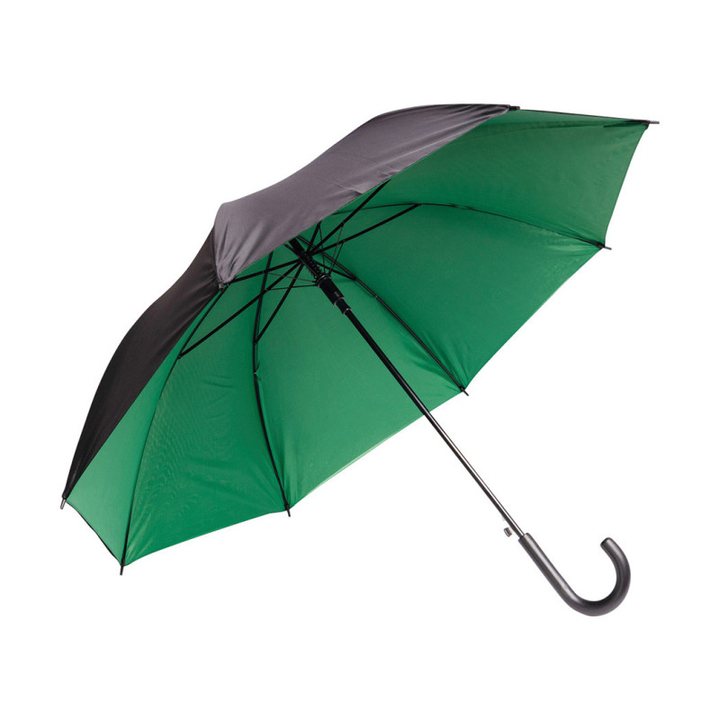 Parapluie canne ouverture automatique noir/vert