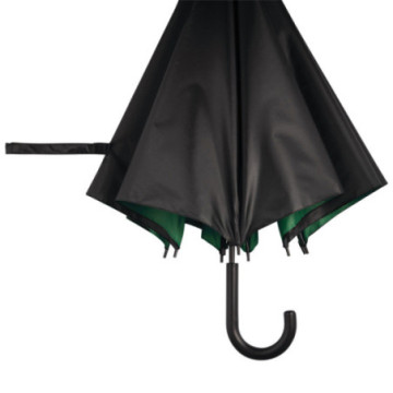 Parapluie canne ouverture automatique noir/vert