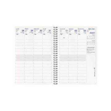 Agenda de bureau à spirale Ecokraft 17 x 24 cm