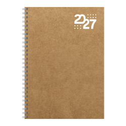 Agenda de bureau à spirale Ecokraft 17 x 24 cm