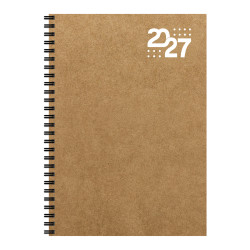 Agenda de bureau à spirale Ecokraft 17 x 24 cm