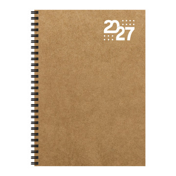 Agenda de bureau à spirale Ecokraft 17 x 24 cm