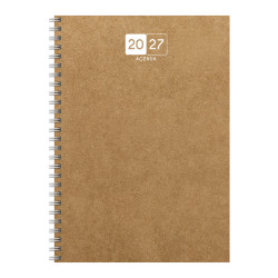 Agenda de bureau à spirale Ecokraft 17 x 24 cm