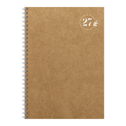 Agenda de bureau à spirale Ecokraft 17 x 24 cm