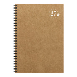 Agenda de bureau à spirale Ecokraft 17 x 24 cm