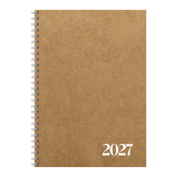 Agenda de bureau à spirale Ecokraft 17 x 24 cm