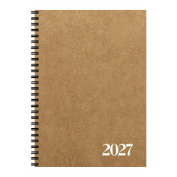 Agenda de bureau à spirale Ecokraft 17 x 24 cm