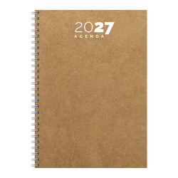 Agenda de bureau à spirale Ecokraft 17 x 24 cm