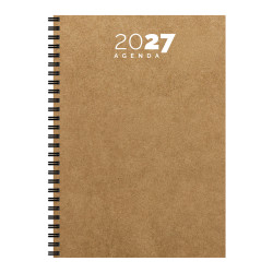 Agenda de bureau à spirale Ecokraft 17 x 24 cm