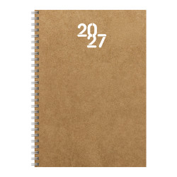 Agenda de bureau à spirale Ecokraft 17 x 24 cm