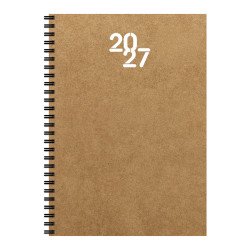 Agenda de bureau à spirale Ecokraft 17 x 24 cm
