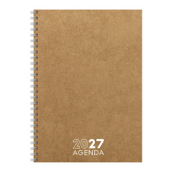 Agenda de bureau à spirale Ecokraft 17 x 24 cm