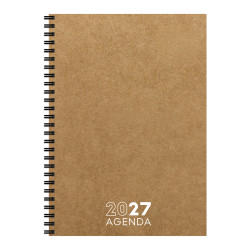 Agenda de bureau à spirale Ecokraft 17 x 24 cm